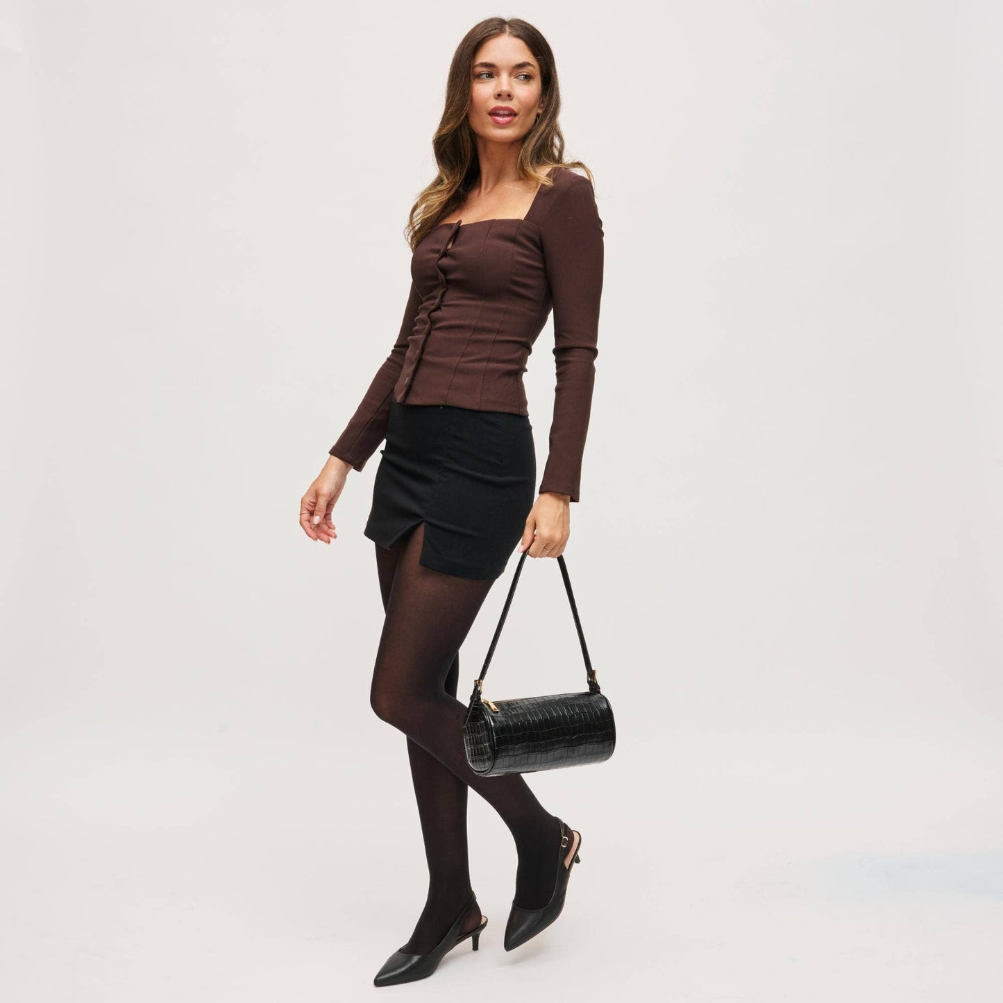 Rachel Croc Shoulder Bag
