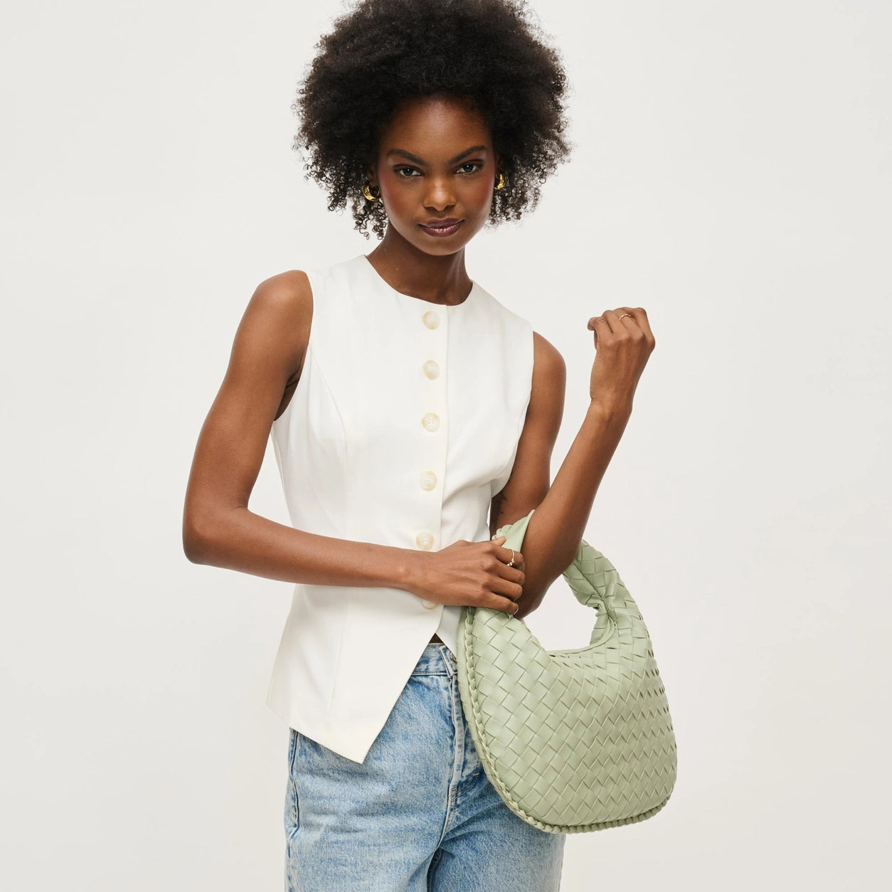 Wendy Woven Shoulder Bag
