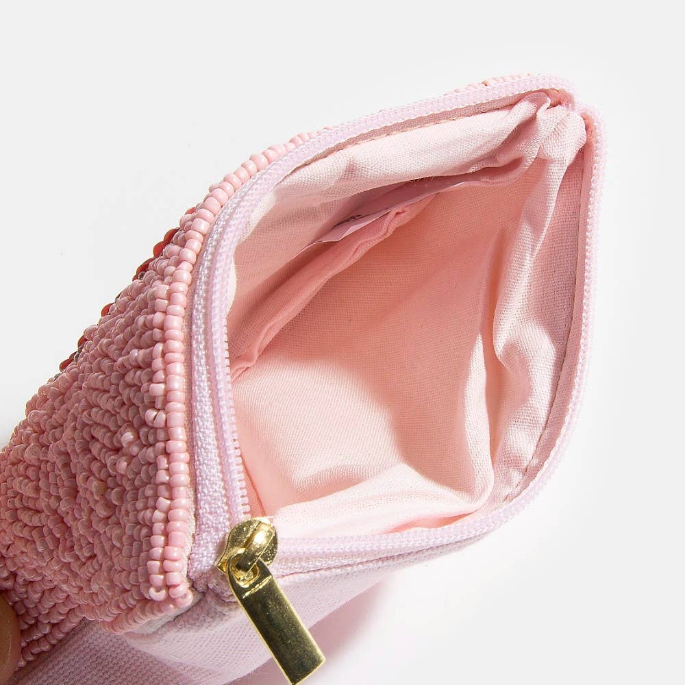 Seed Beaded Coin Purse - Sea Horse (Ships 6/21)
