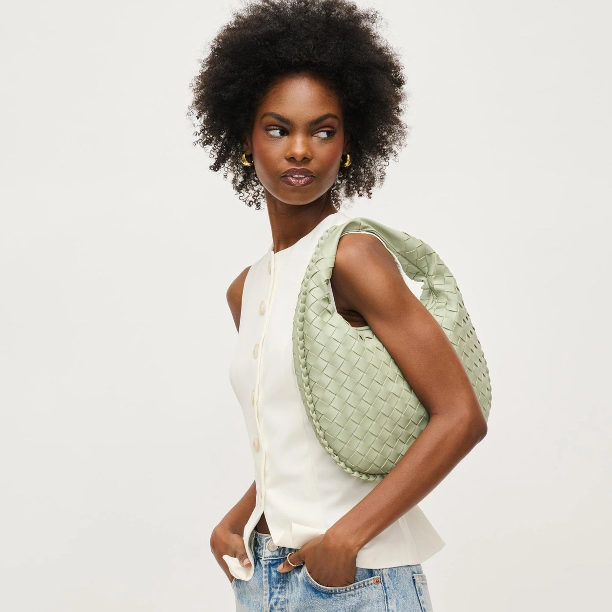 Wendy Woven Shoulder Bag