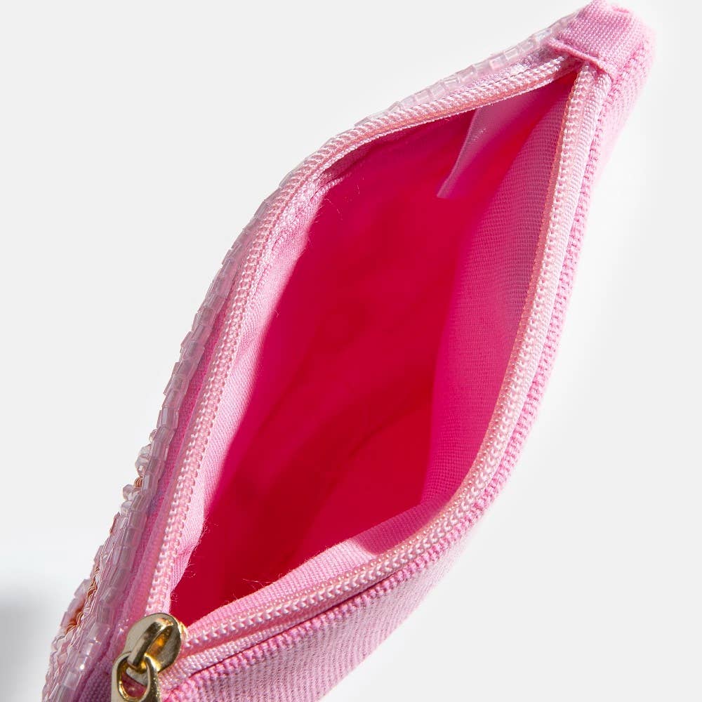 Seed Beaded Coin Purse - Drinks On Me (Ships 6/21)