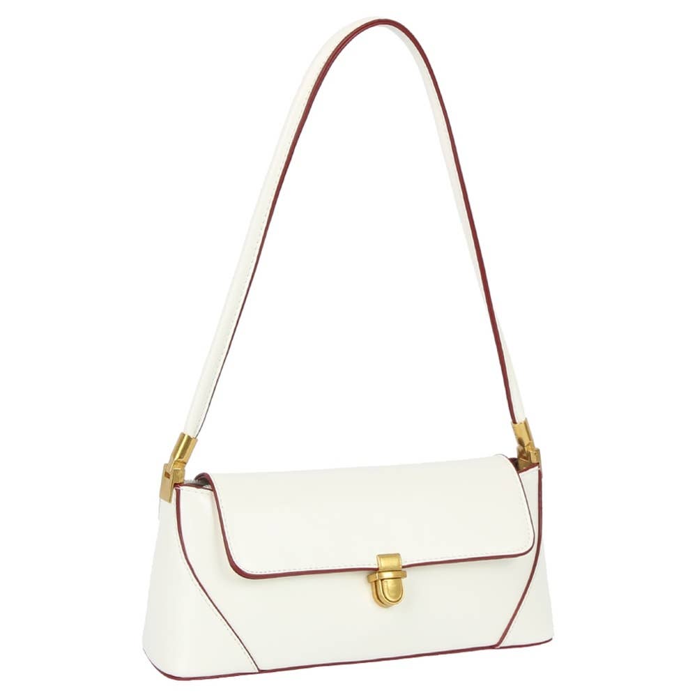 White & Wine Shoulder Bag (Ships 6/21)