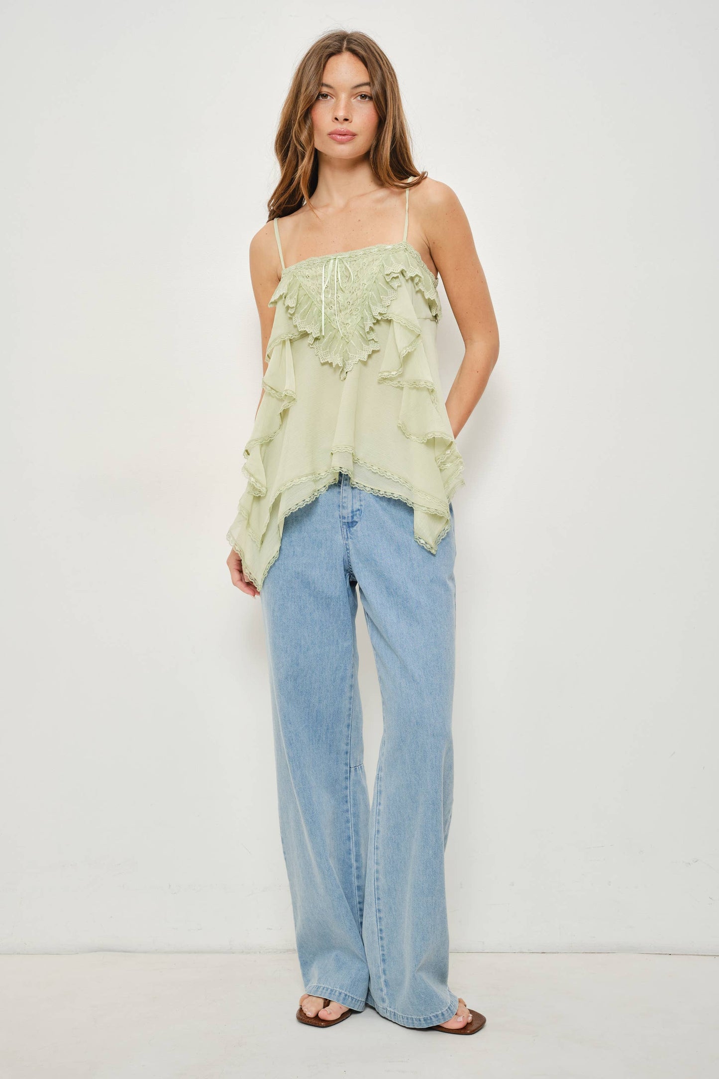Cathy Flounce Cami (Ships 7/23)