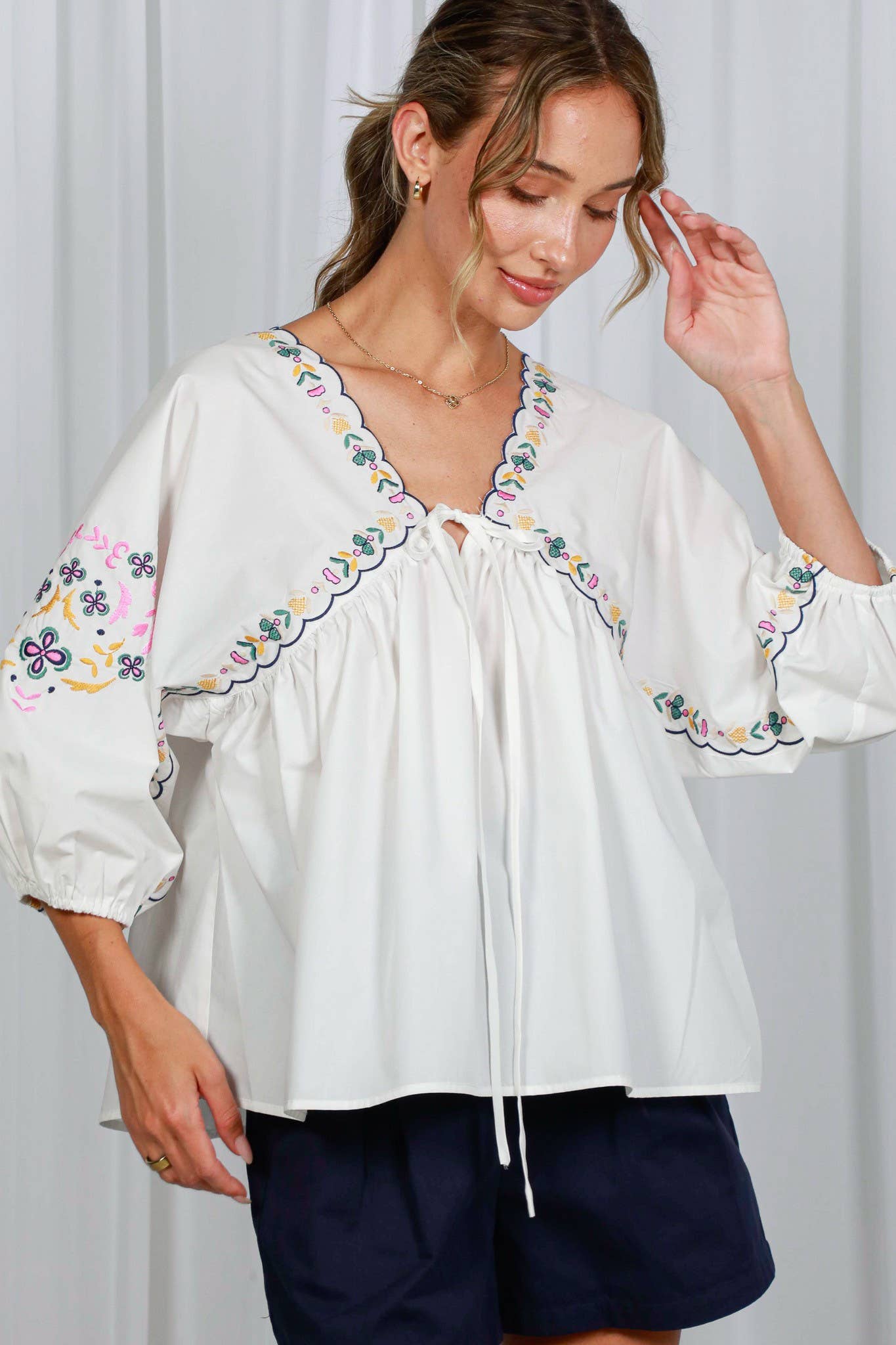 Lucia Embroidered Top