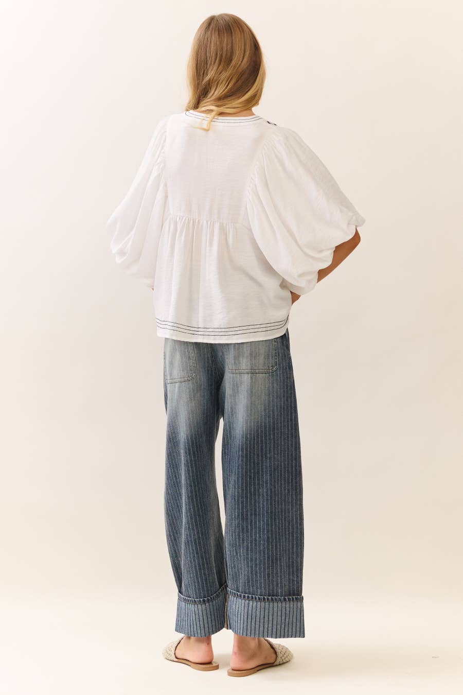 Odette Contrast Blouse - Soul Secret Threads