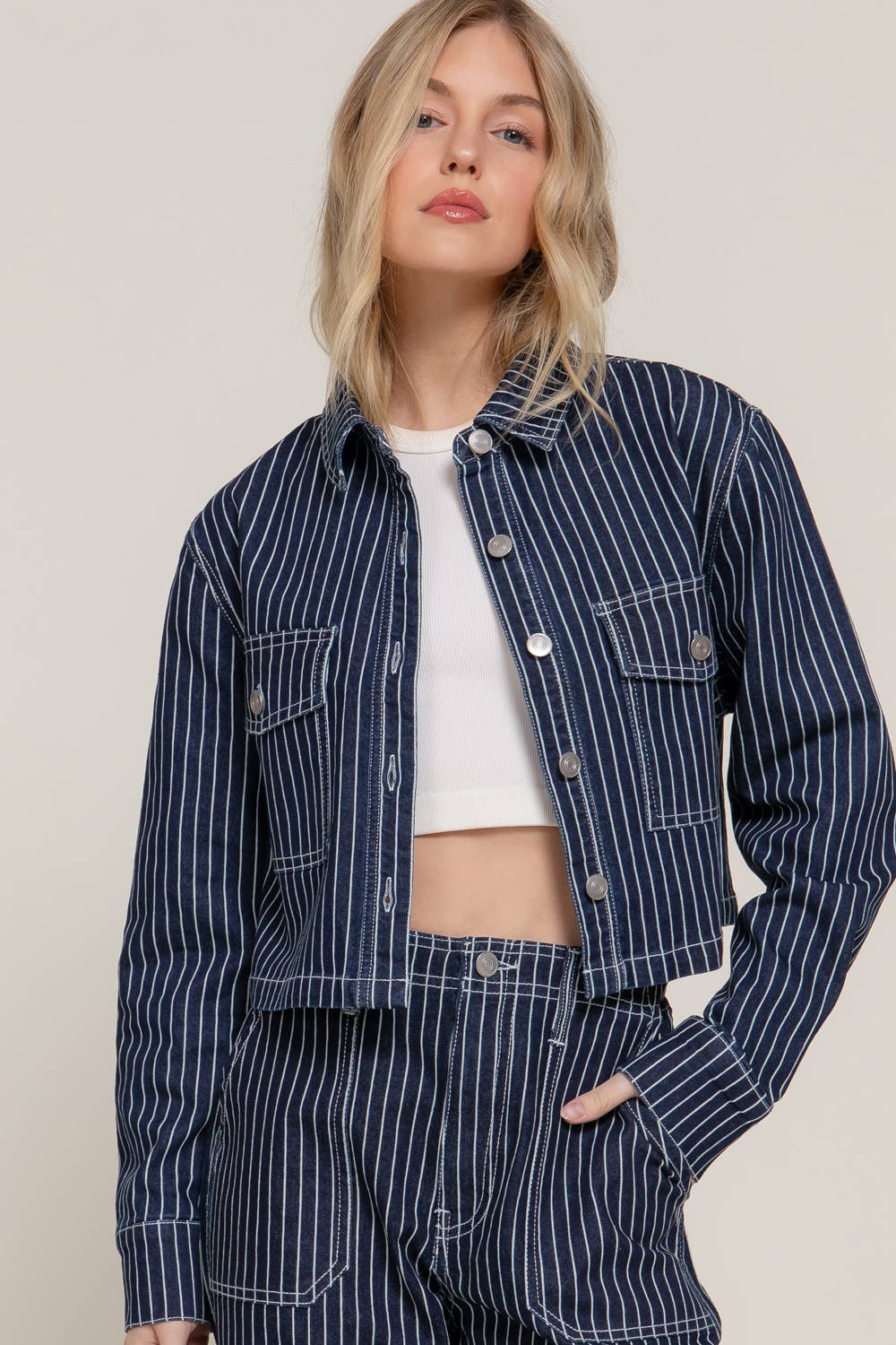 Pinstripe Edit Jacket - Soul Secret Threads