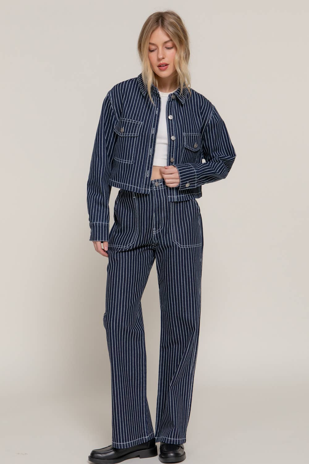 Pinstripe Edit Jacket - Soul Secret Threads