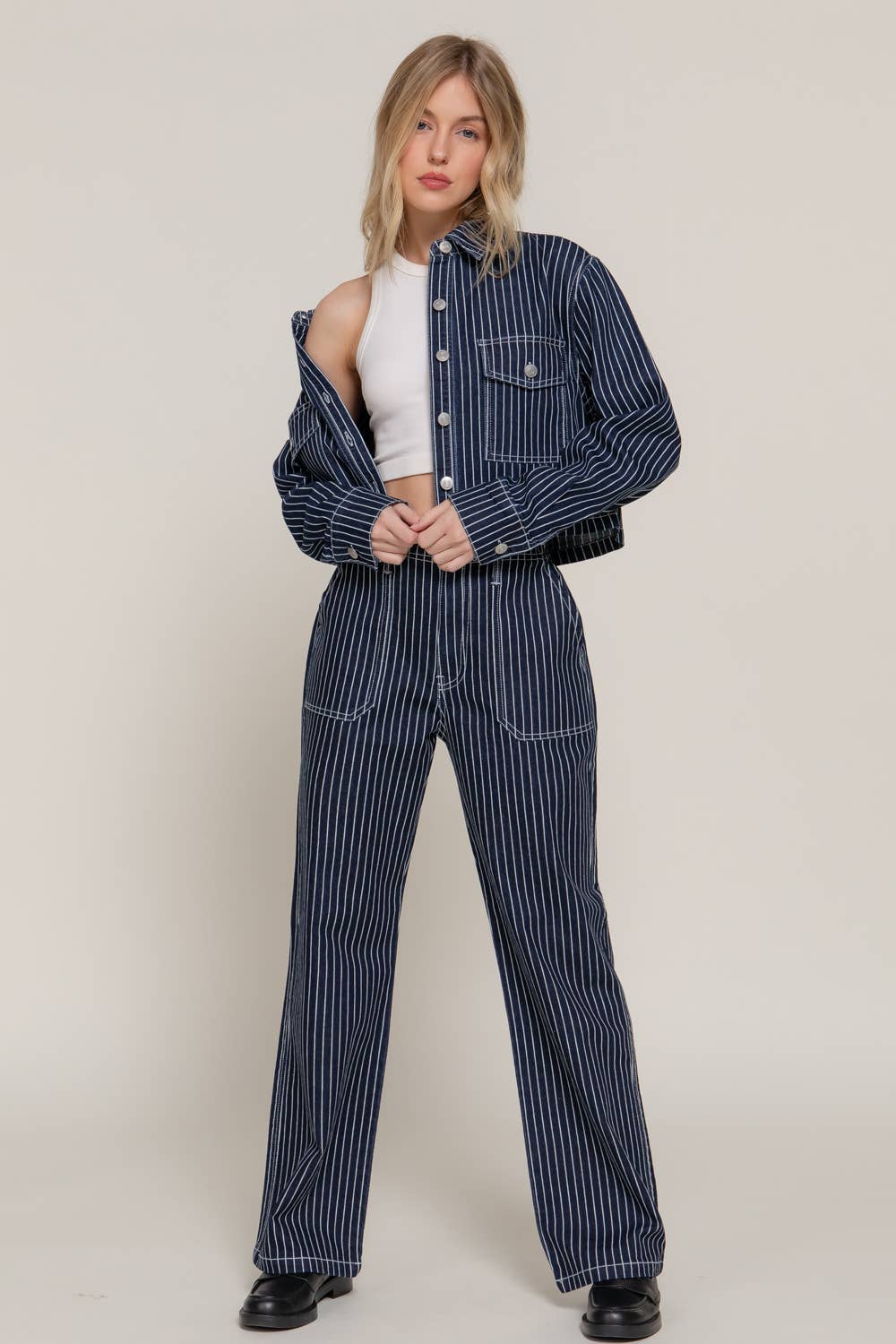 Pinstripe Edit Pants - Soul Secret Threads