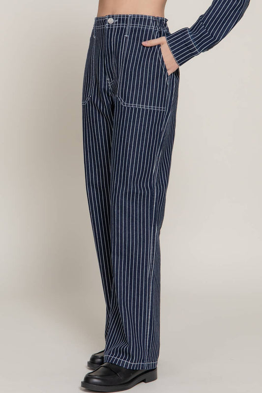 Pinstripe Edit Pants - Soul Secret Threads
