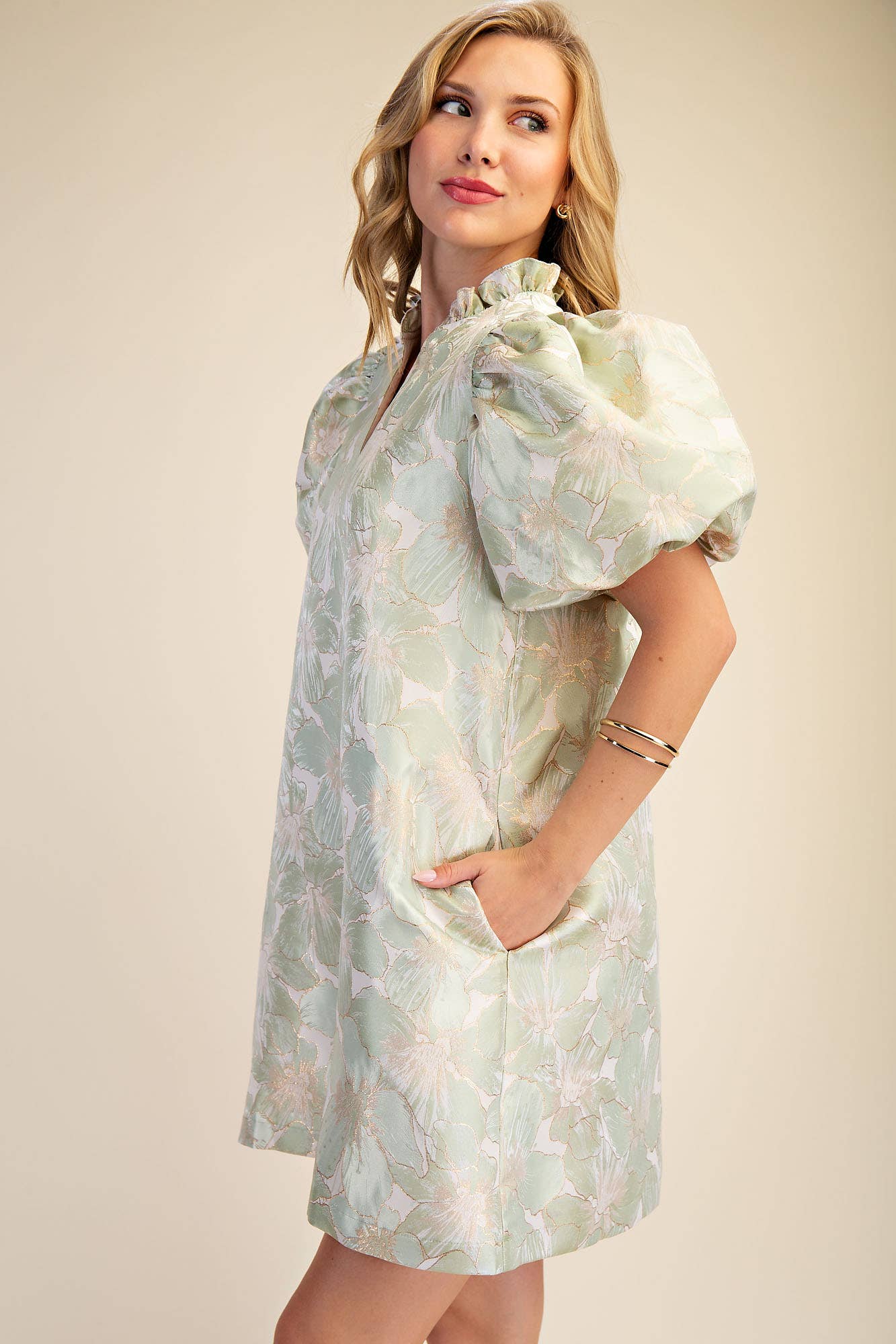 Sage Blossom Shift Dress - Soul Secret Threads